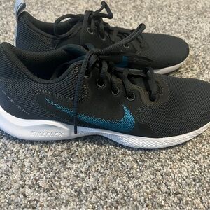 Nike Black Sneakers with Blue Accents
